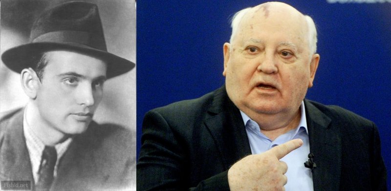 Михаил Горбачев в шляпе молодой