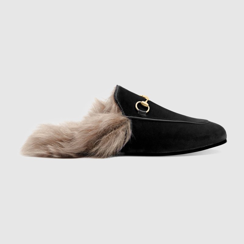 Меховые мюли Gucci