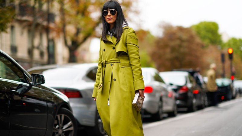 Горчичное пальто Kenzo