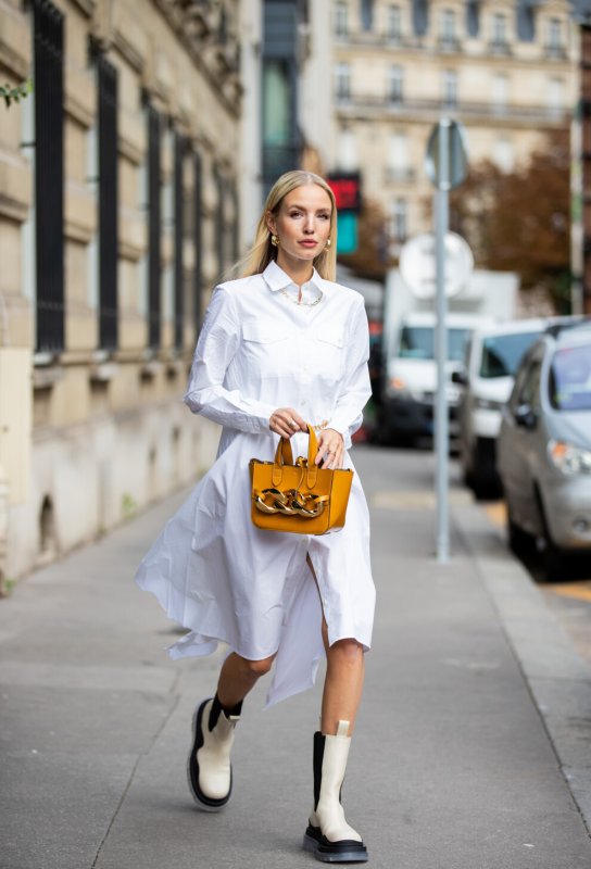 Белые ботинки Челси Bottega Veneta