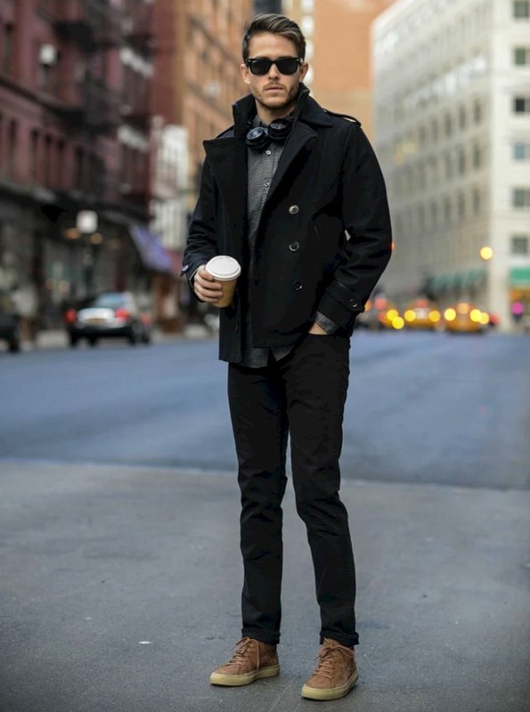 Тренч Street Style man Winter