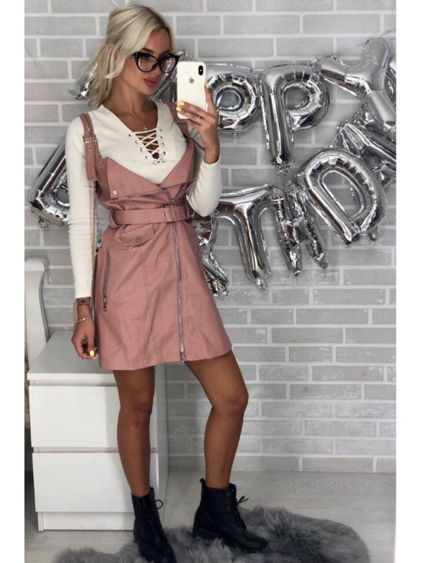 Кожаный сарафан Zara