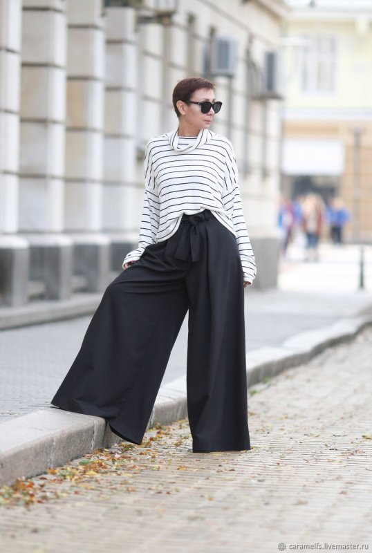 Брюки палаццо look