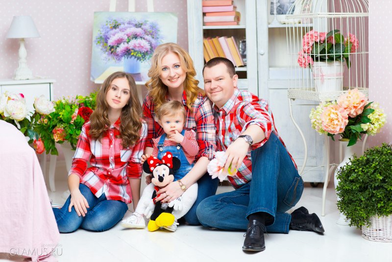 Семейная фотосессия на природе весной