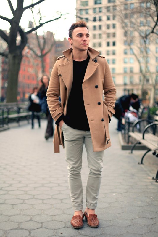 Тренч Street Style man Winter
