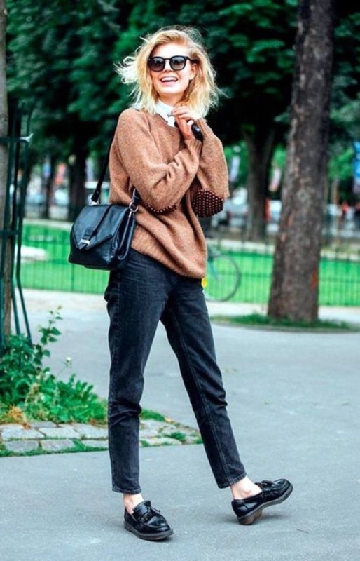Лоферы с платьем
