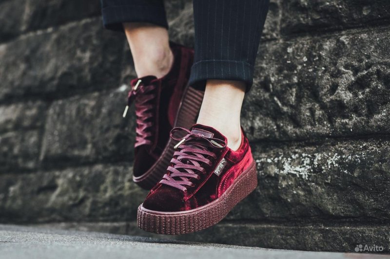 Puma Suede Creepers Black Burgundy