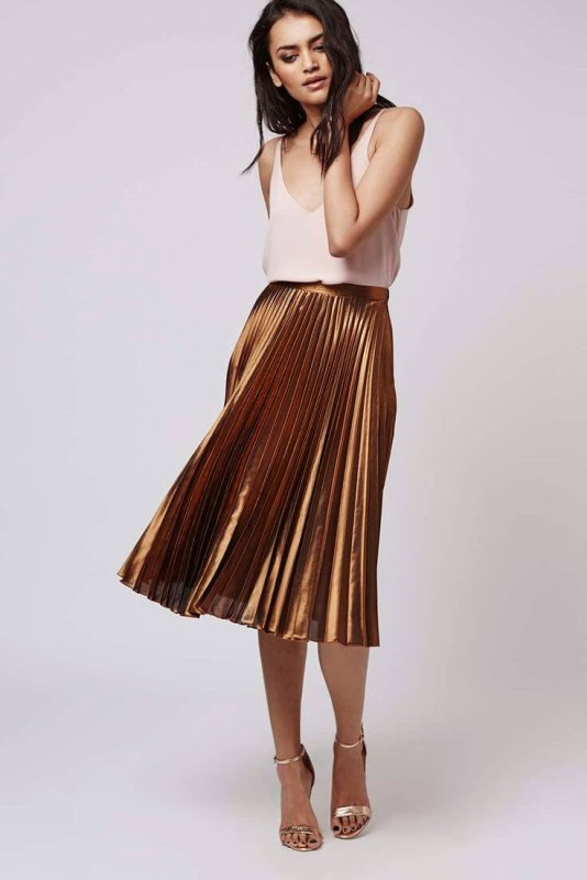 Юбка Zara миди блестящая 2019