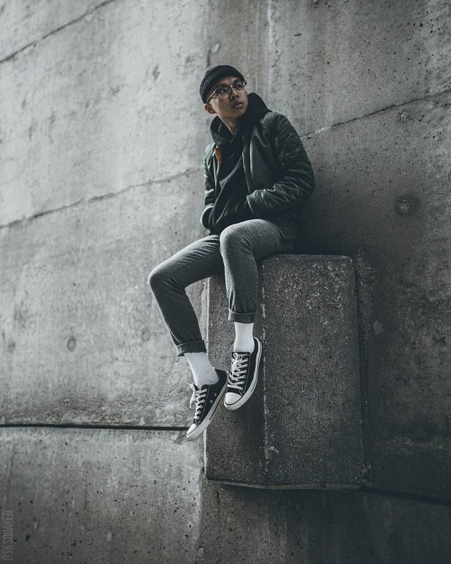 Уличная фотосессия мужчины