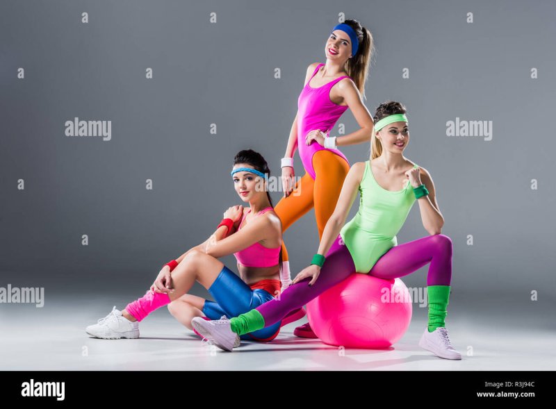 Woman in 80's Style Sportswear