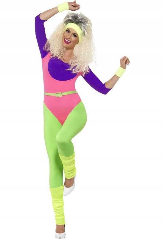 Mens 80s Workout Fancy Dress Costume - Aerobic outfit