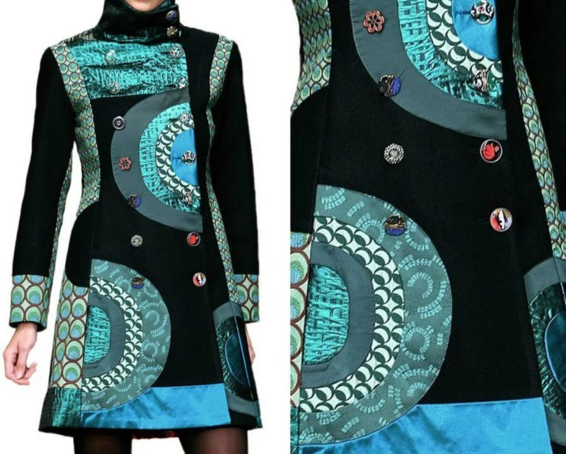 Пальто пэчворк Desigual