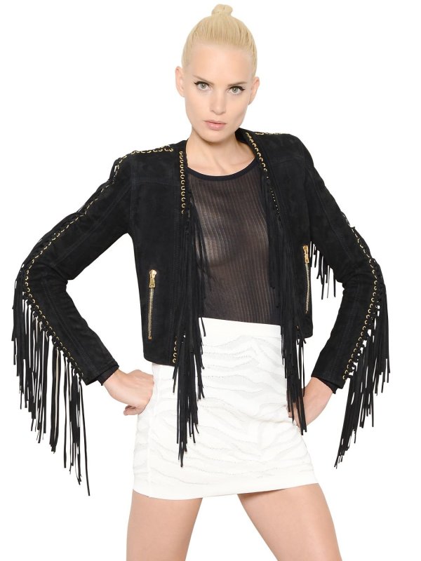 Pull&Bear куртка с бахромой
