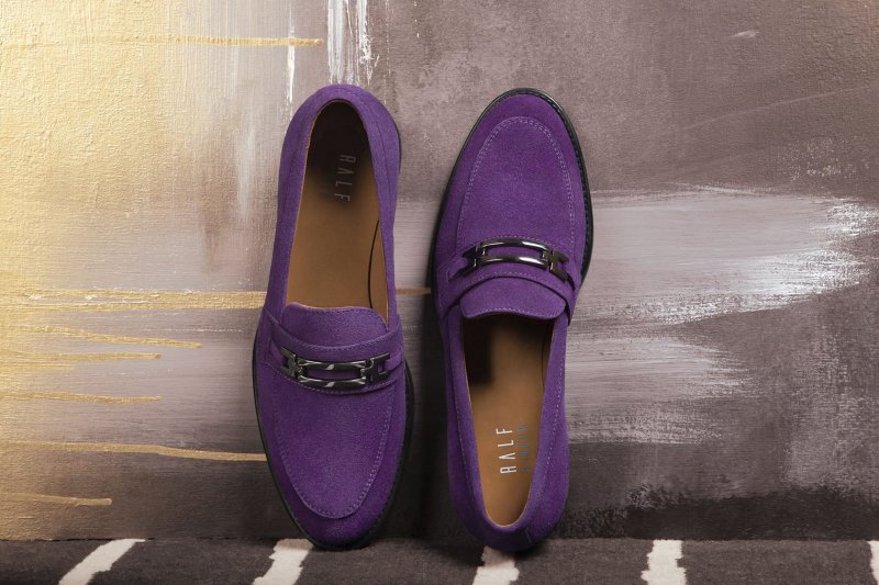 Лоферы Santoni сиреневые