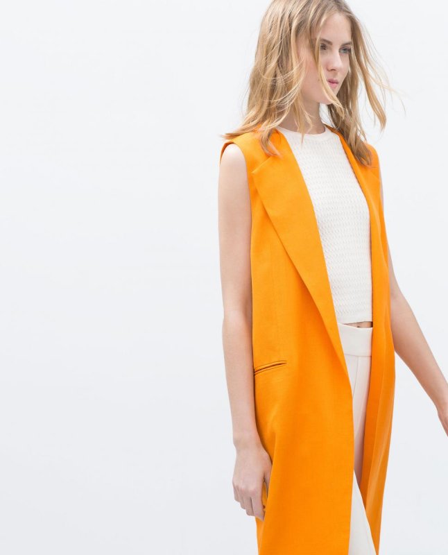 Длинная жилетка Zara