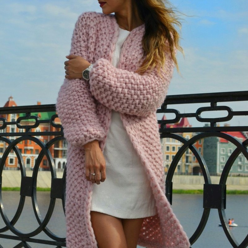 Красный кардиган женский