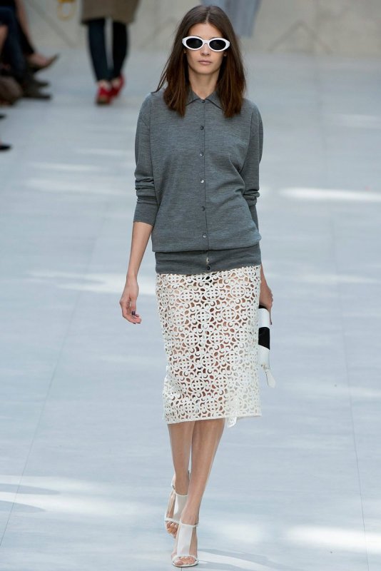 Burberry Prorsum кружевное пальто