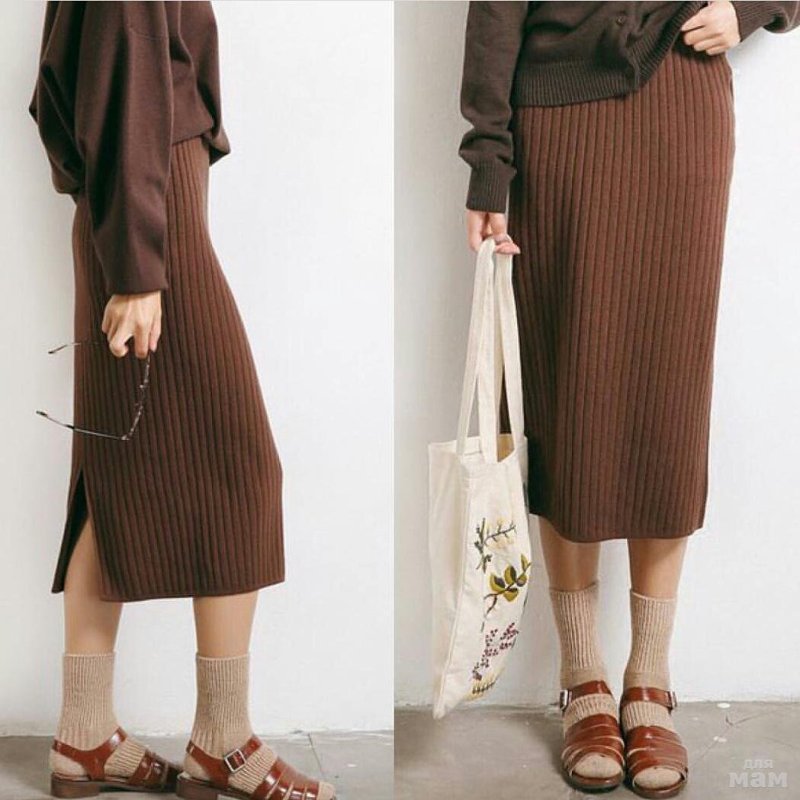 Юбка Uniqlo серая