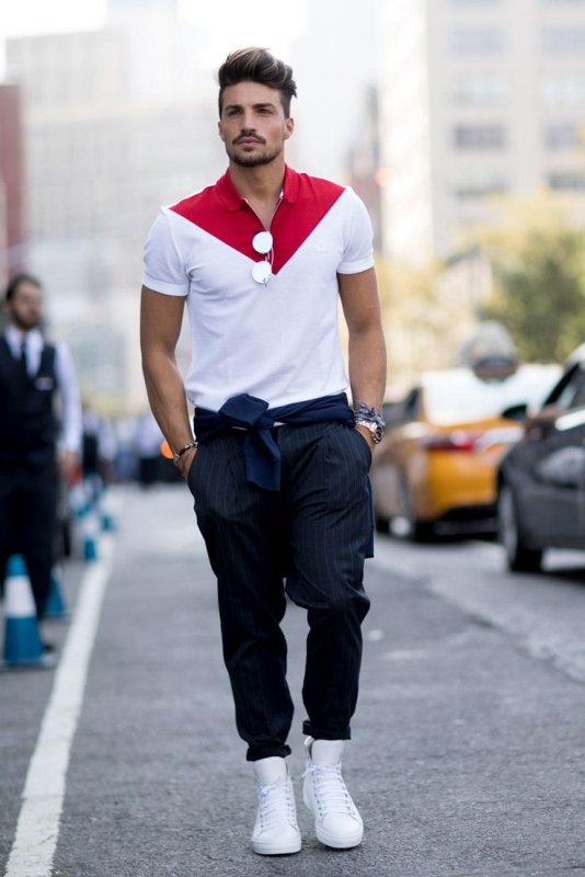 Hayas Casual collection Slim Fit поло с длинным рукавом