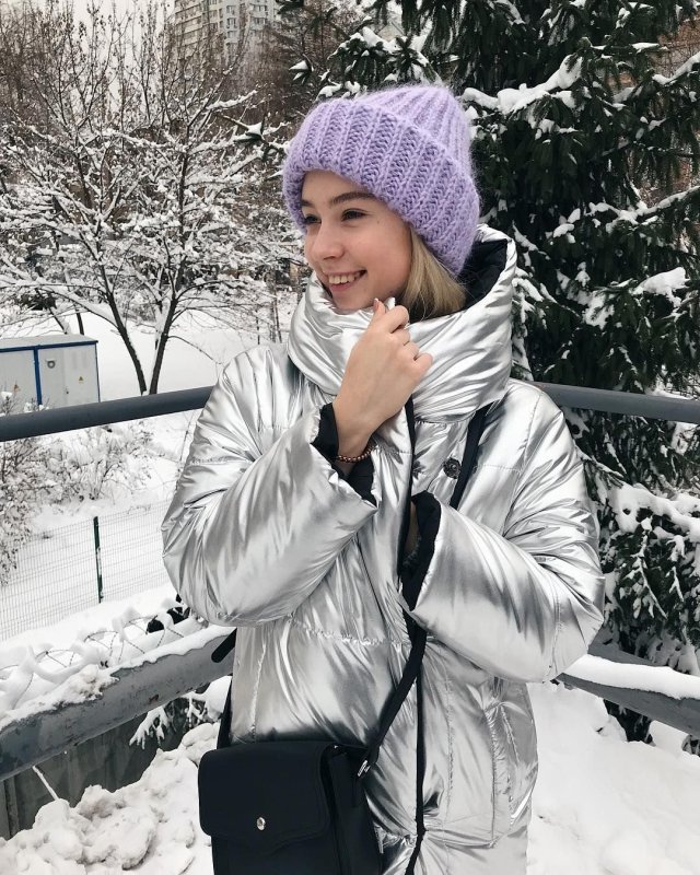 Пуховик оверсайз стрит стайл