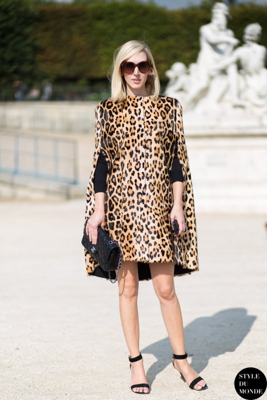 Saint Laurent леопардовое пальто