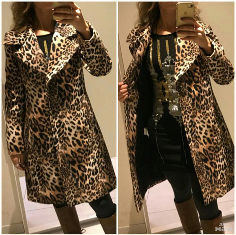 Пальто леопард Dolce Gabbana