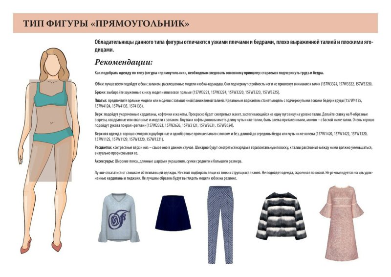 Одежда для типа фигуры прямоугольник