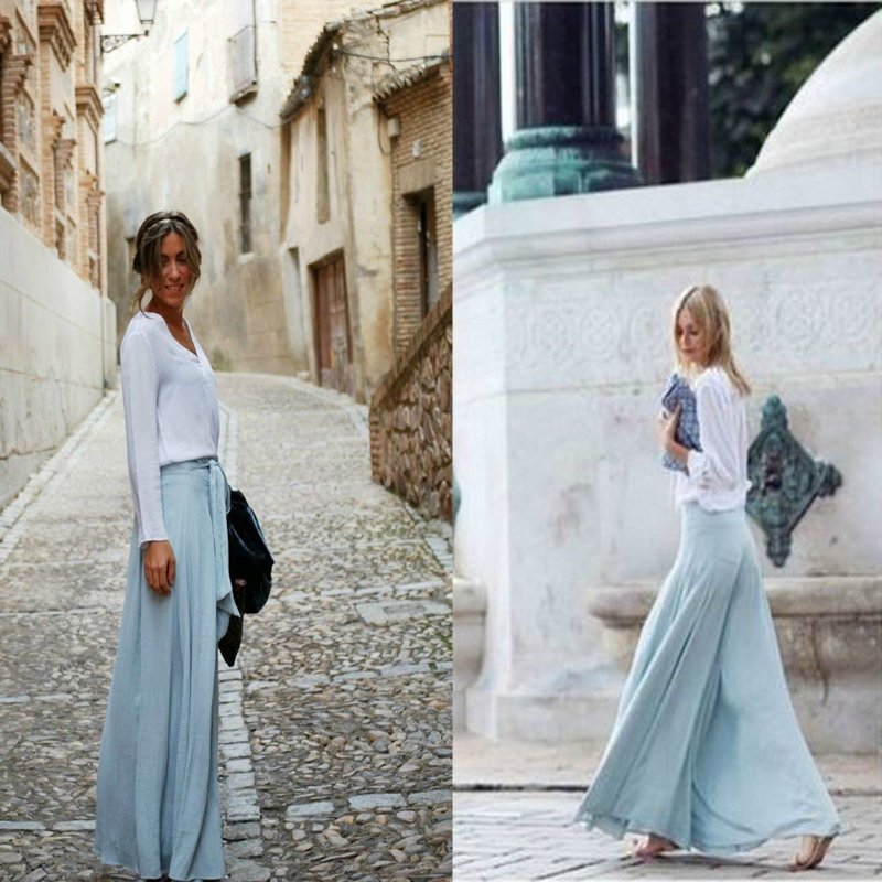Джинсы wide Leg образы
