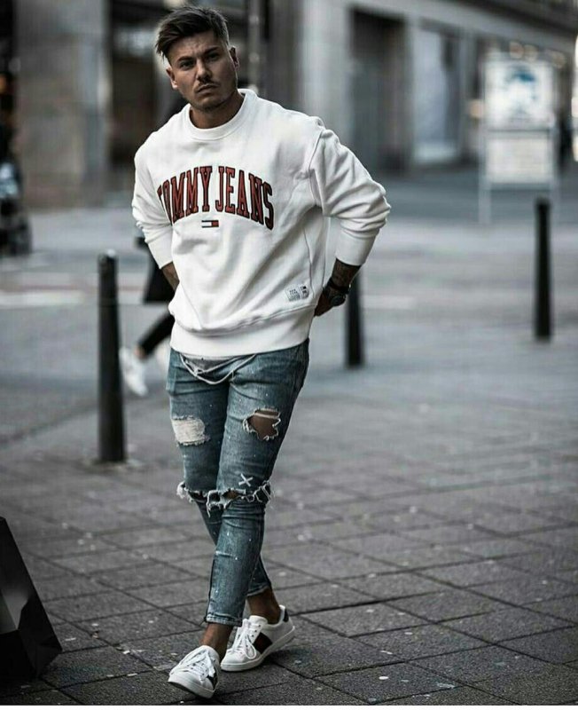 Street Style man многослойность