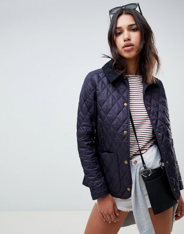 Barbour куртка женская с вельветовым воротником