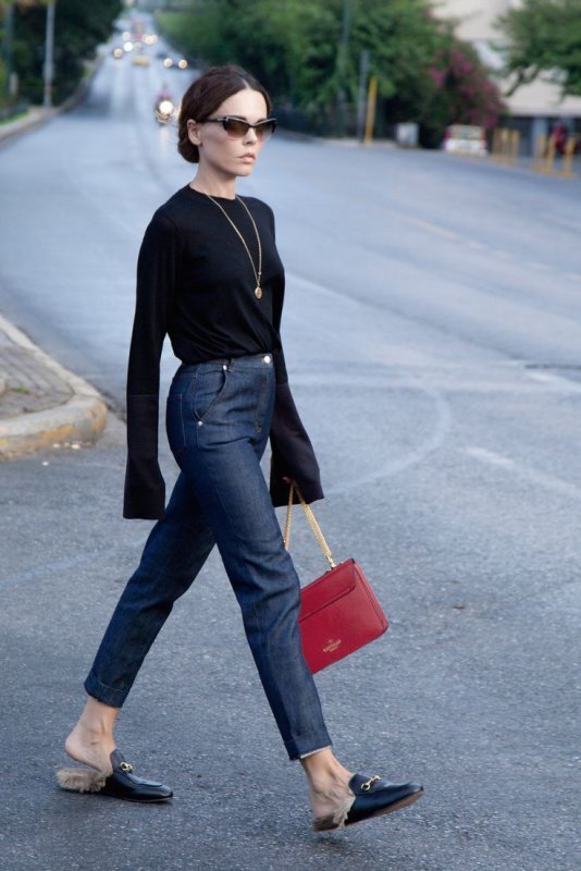 Street Style мюли Gucci