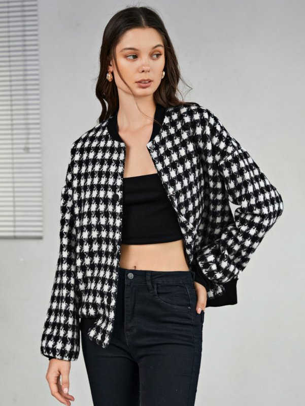 MSGM Metallic Tweed бомбер