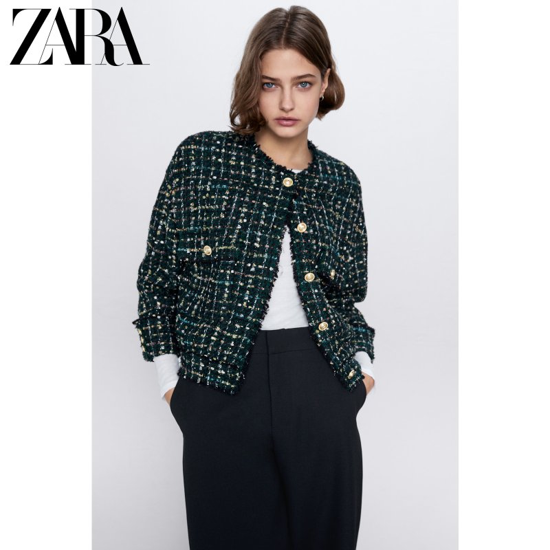 Твидовый жакет Zara 2020