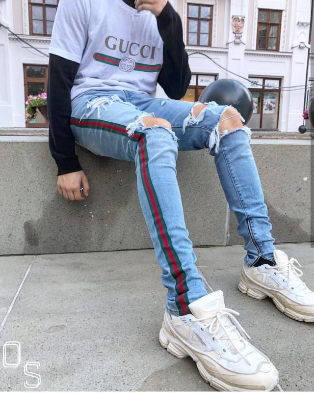 Adidas Ozweego с джинсами