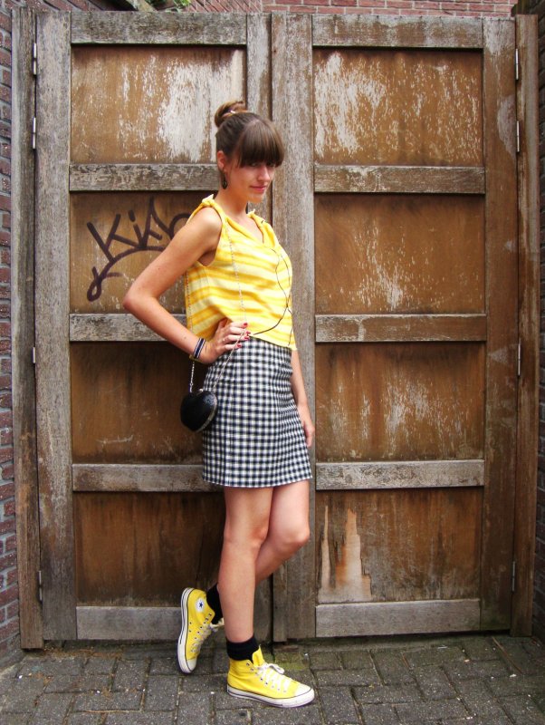 Fashion all Star ботинки желтые чёрный