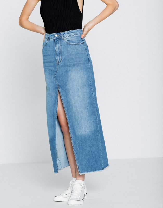 Джинсовая юбка Pull and Bear миди