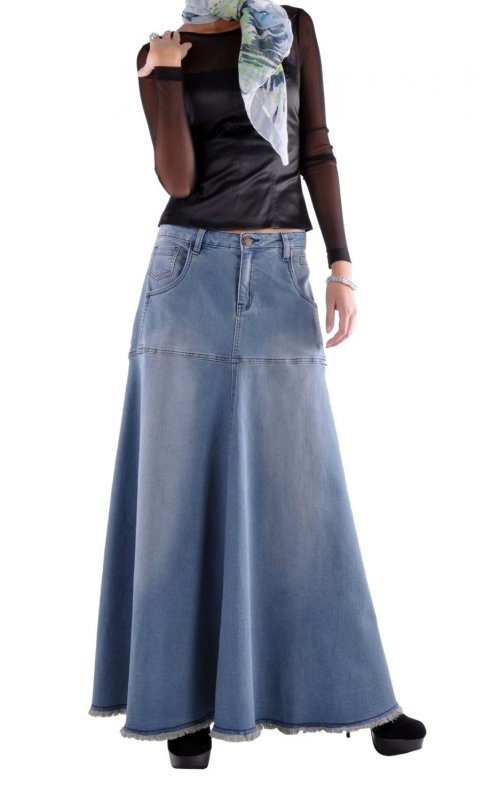 Джинсовая юбка миди Celine 2021
