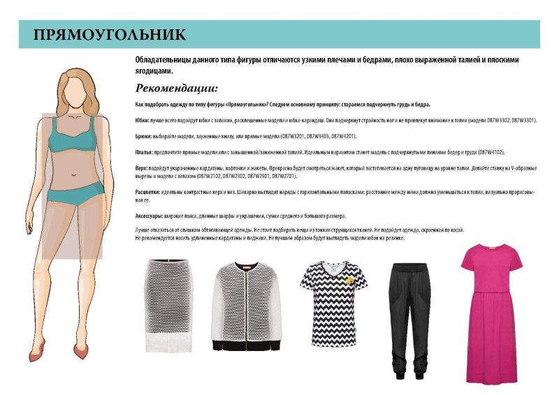 Одежда для грушевидной фигуры