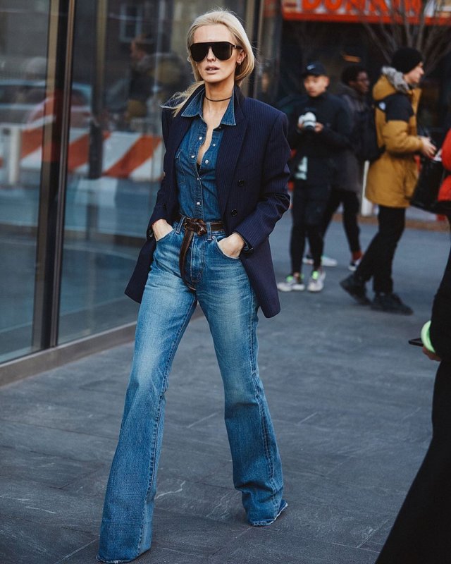 Джинсы клеш Street Style 2020