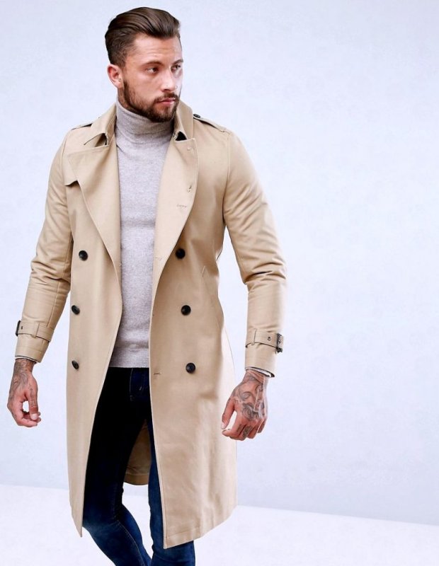 Street Style man тренч