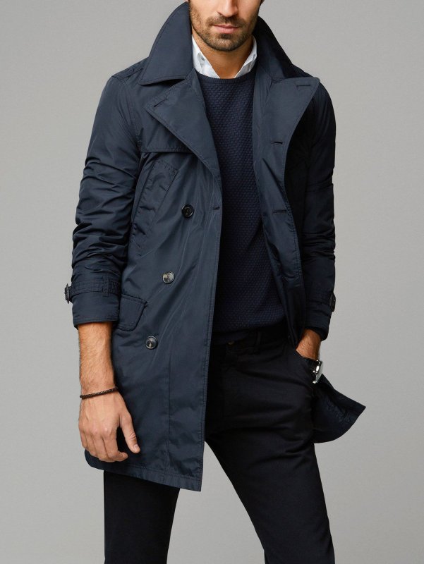 Street Style man тренч