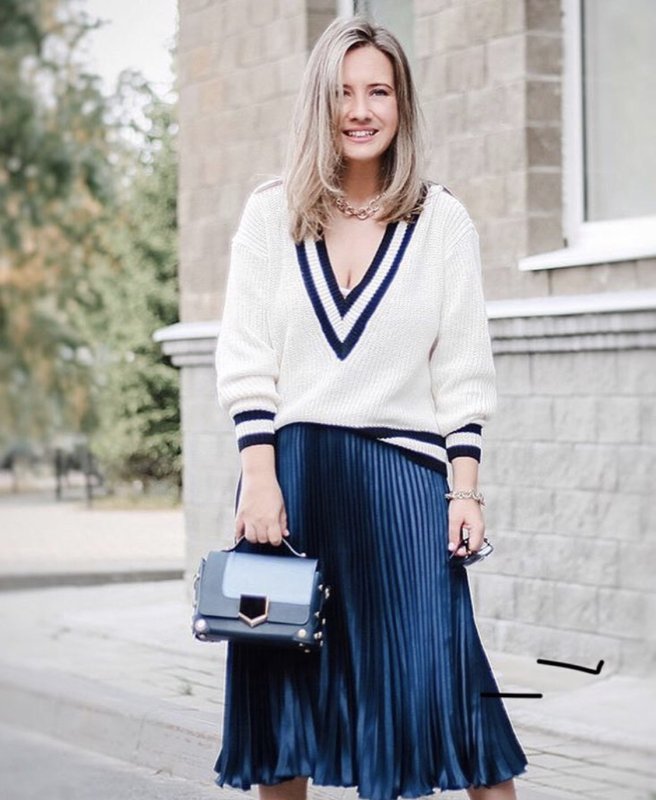 Юбка плиссе серая Street Style