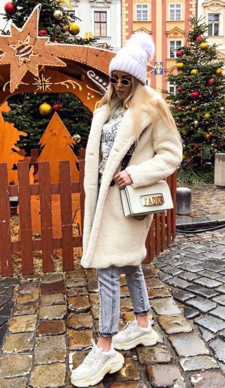 Teddy fur Jacket белая