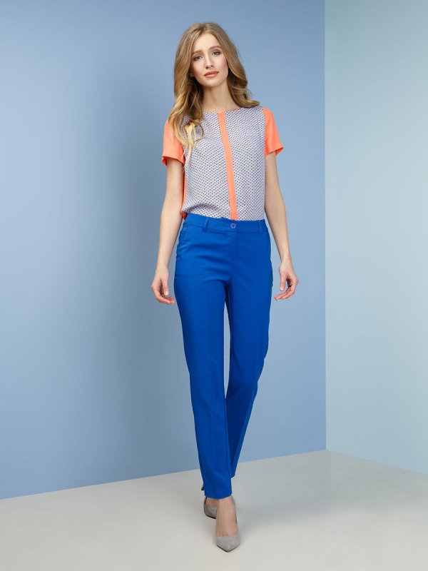 Брюки Zara широкие синие