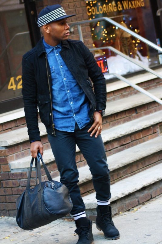 Black Timberland Style