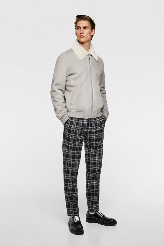 Клетчатые брюки Zara мужские