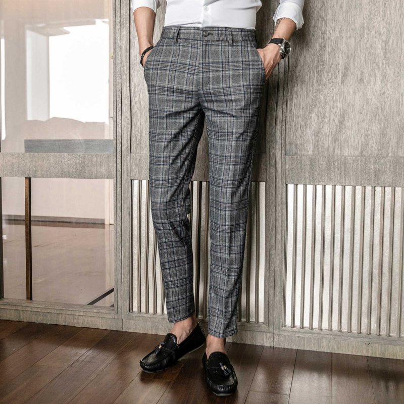 Клетчатые джоггеры Slim Fit