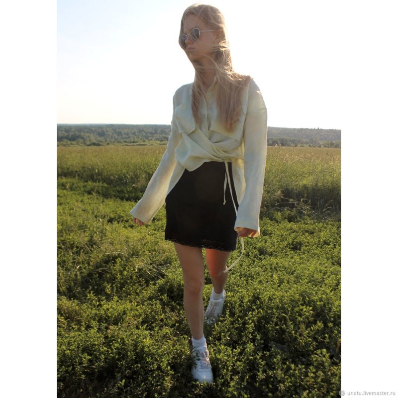 Блузки из льна