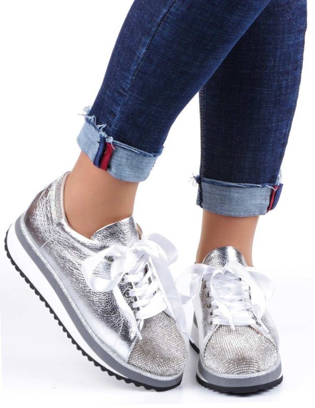 Кеды Maison Margiela серебряные