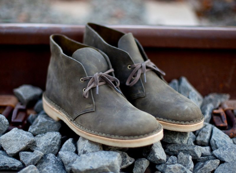 Clarks Desert Boots High Shine Black